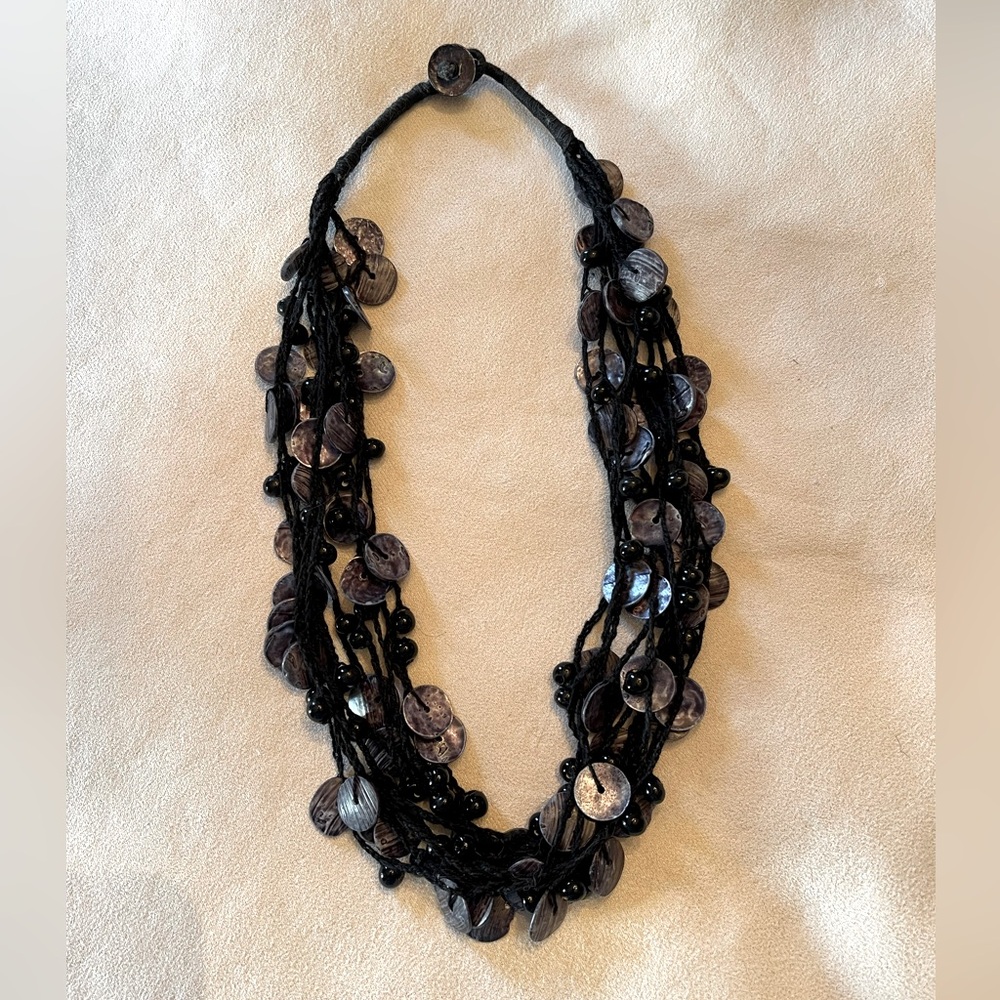 Coldwater Creek Elegant Black Sells Multi-Strand Necklace